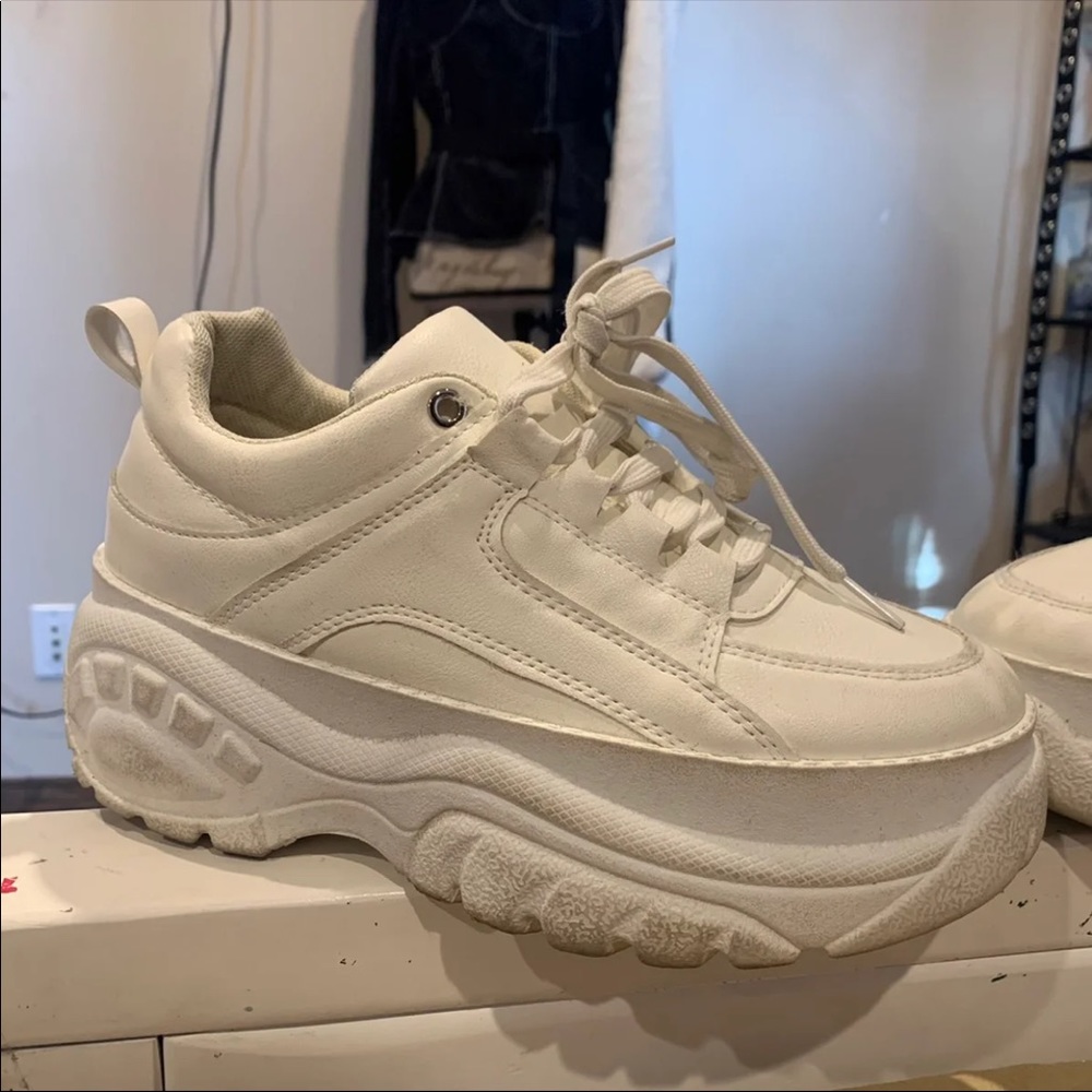 white chunky sneakers